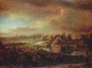Rembrandt, Landschaft mit Kutsche